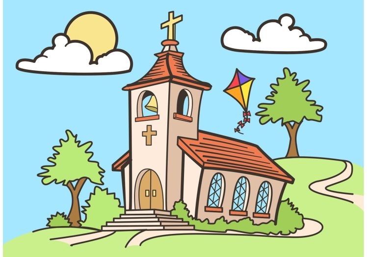 country-church-vector-drawing-free