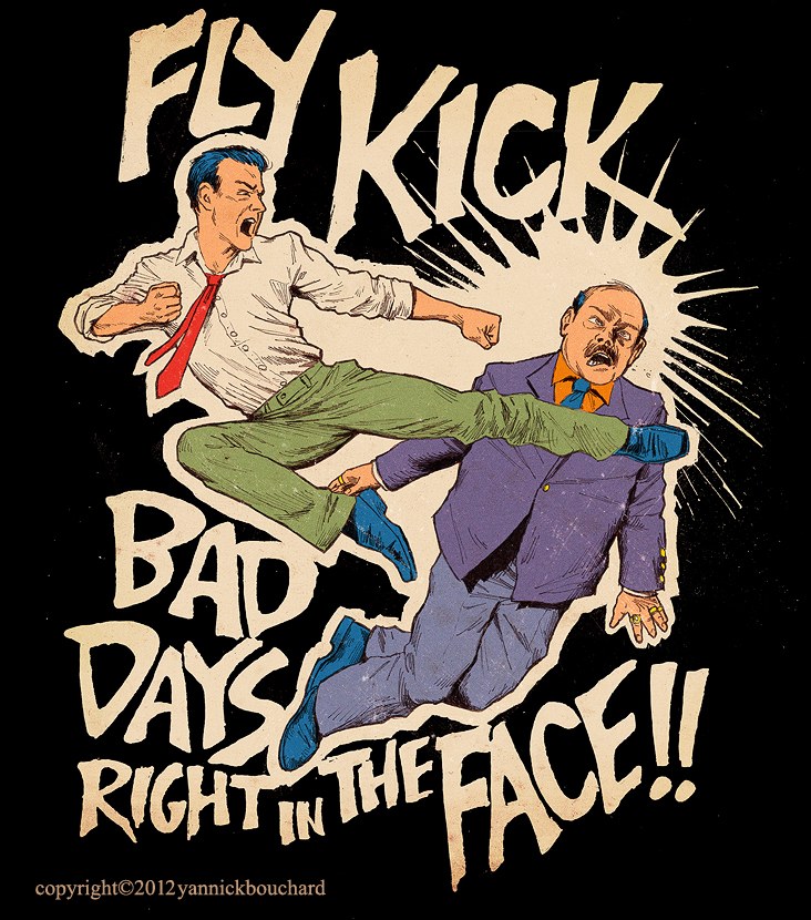 Resisting to kick the&nbsp;face